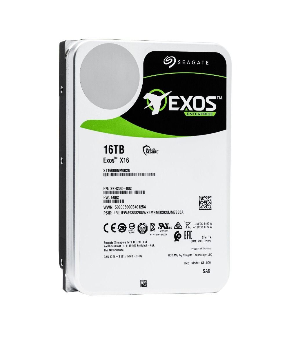 Seagate (ST16000NM002G) Exos X16 16TB Enterprise HDD - 7200 Seagate (ST16000NM002G) Exos X16 16TB Enterprise HDD - 7200