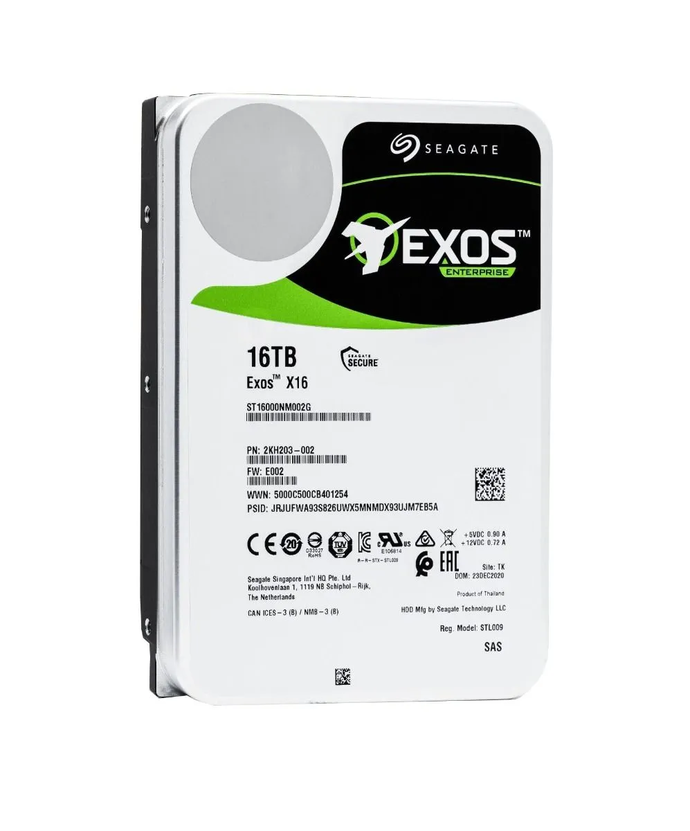 Seagate (ST16000NM002G) Exos X16 16TB Enterprise HDD - 7200 RPM