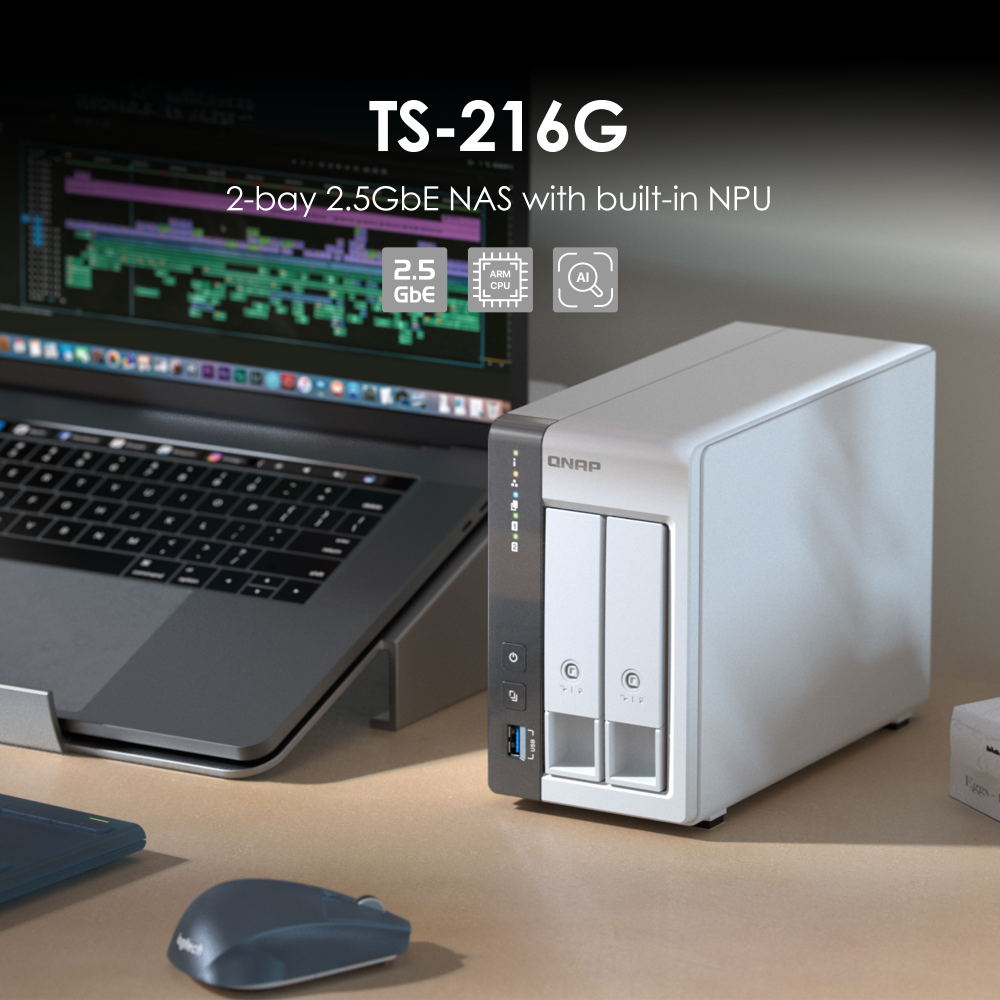 QNAP TS-216G 2ベイ NAS 本体 TS-216G-US-BDL